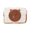 We Bare Bears Collection 5.0 Embroidered Rectangle Cosmetic Bag(Apricot)