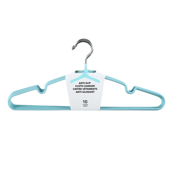 Miniso Simple Anti-slip Cloth Hanger 10 Counts (blue)