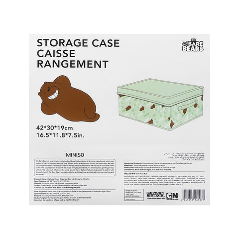 We Bare Bears  Organizer Box with Lid-Large (Grizzly)