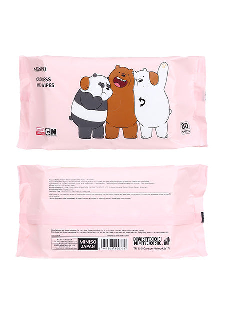 We Bare Bears Odorless Mild Wipes (80 Sheets)