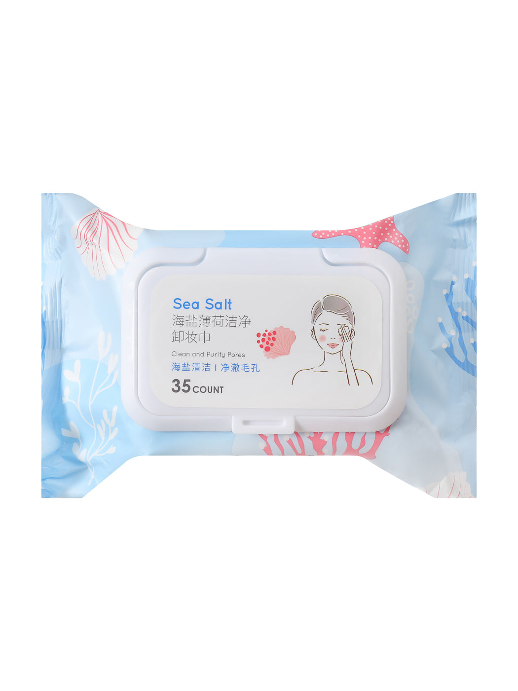 Sea Salt Mint Makeup Remover Wipes (35 Wipes)