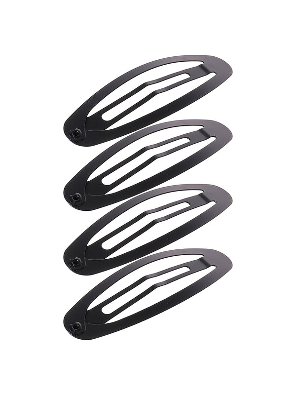6CM Black Oval Water Drop Hair Clip 8pcs