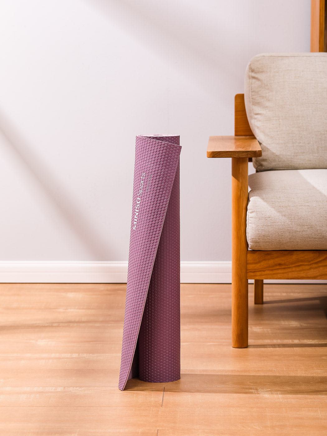 5mm Antislip Yoga Mat (Purple) Miniso Pakistan