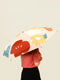 Flowers Pattern Light Sunscreen Umbrella (Orange)