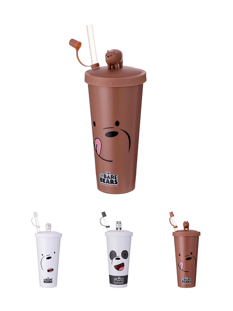 We Bare Bears- Water Bottle with Straw (Type B)