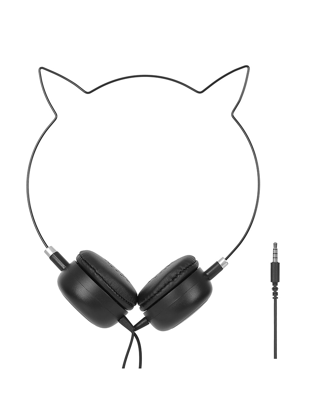 Cat Ear Wired Headphones Model：106(Black)
