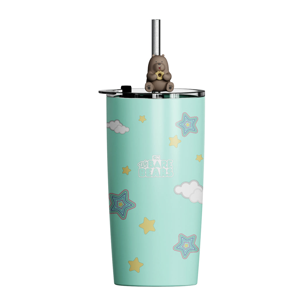 We Bare Bears Collection 4.0 Steel Tumbler with Straw (530mL) (Grizz