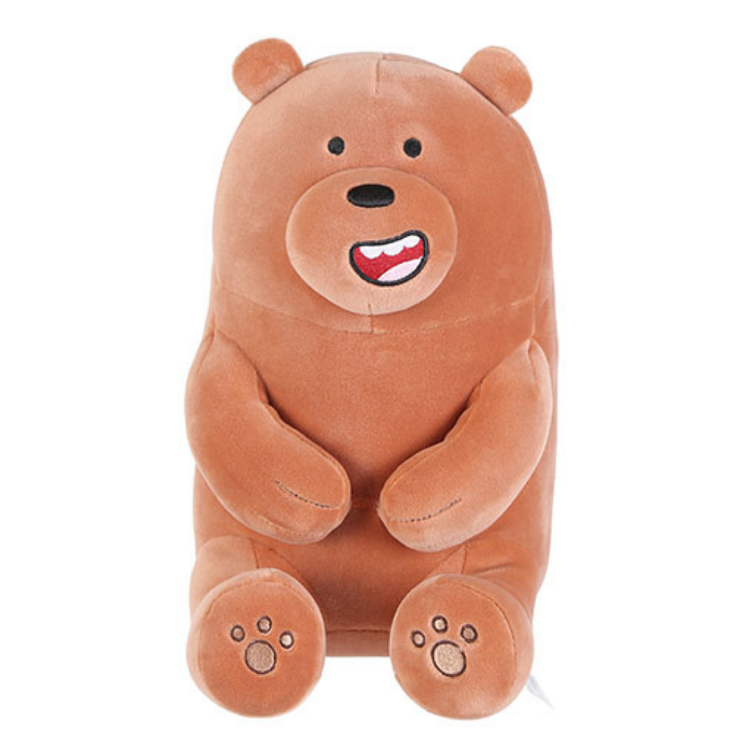 We Bare Bears Lovely Sitting Plush Toy Grizzly Miniso Pakistan