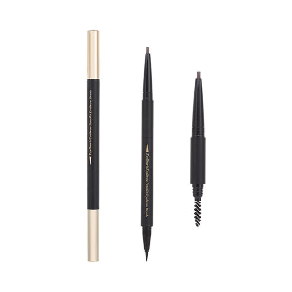 3 in 1 Eyeliner +Eyebrow Pencil +Eyebrow Brush (Brown)
