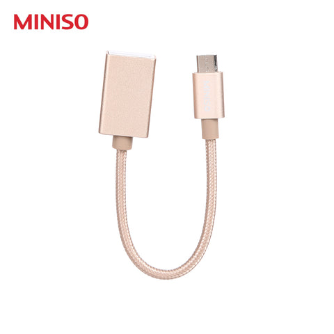 Micro Knitted OTG Cable - 2.1A (Gold)