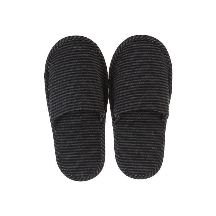 Men's  Foldable Stripe Slippers (Grey+ Black)