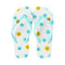 (Blue Smiley Face,39-40) Love and Peace Series Women's Flip Flops